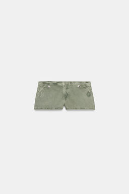 SHORT MINI BOTONES / Verde - Zara фото 6