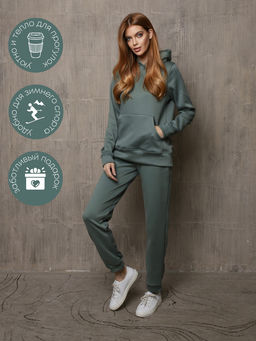 Костюм жен.спорт. С утепл. (мех)_390/оливковый - Ihomelux фото 5