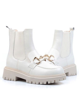 01-5273-2 WHITE Ботинки демисезонные женские (натуральная кожа, байка)