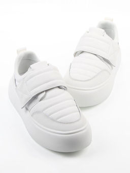 03-YH462-1 WHITE Полуботинки спортивные демисезонные женские (натуральная кожа)