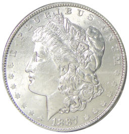 1 доллар 1887 года США Доллар Моргана