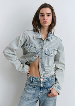 Risa All Blue Golgeli Buz Mavi Jean Ceket