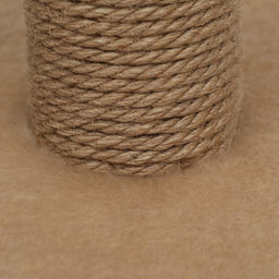 Домик для животных, с когтеточкой и полкой, джут, 32×32×64, бежевый