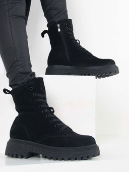 Ботинки 327.asteria.bl черный замш/Мех