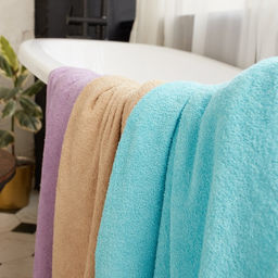 Полотенце махровое Экономь и Я 50*90см, цв. голубой, 100% хлопок, 320 гр/м2  фото 8