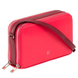 Итальянская женская сумка кросс-боди DuDu Bags серии Ines | малиновый пэчворк