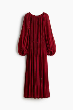 Vestido plisado largo