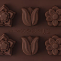 Цена за 2 шт. Форма для конфет и шоколада Доляна Поляна, силикон, 20.5?10.5?1.5 см, 15 ячеек (2.3?2.3 см), коричневая  фото 6