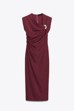 GOLD APPLIQUE MIDI DRESS - Zara фото 16