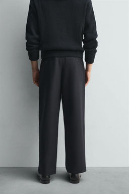 LIMITED EDITION 100% WOOL STRAIGHT-LEG TROUSERS - Zara фото 3