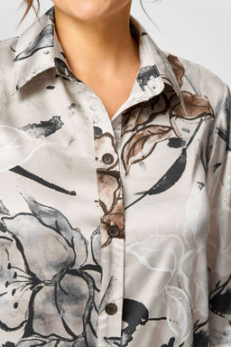 Блуза БелЭльСтиль 877 бежево-коричневый фото 3