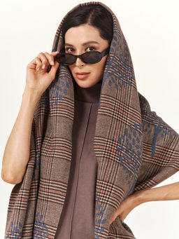 в составе ШЕРСТЬ и КАШЕМИР Большой, мягкий, теплый двусторонний палантин