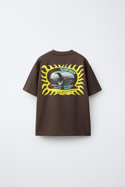 CAMISETA RELIEVE SURF VIBES / Marr?n - Zara фото 2
