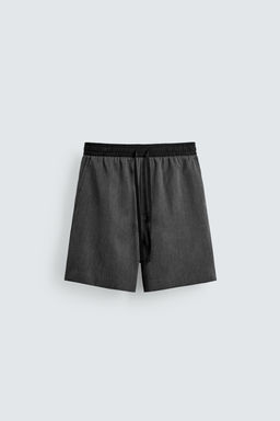 CONTRAST WAIST BERMUDA SHORTS - Zara фото 6