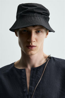 CAMISA CUELLO PANADERO 100% C??AMO / Marino oscuro - Zara фото 5