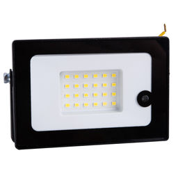 ULF-Q518 30W/6500K SENSOR IP65 220-240V BLACK Прожектор светодиодный с датчиком движения и освещенности. Дневной свет (6500K). Корпус черный. TM Volpe