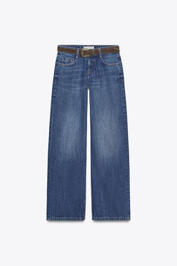 Z1975 WIDE-LEG LOW-RISE JEANS WITH BELT