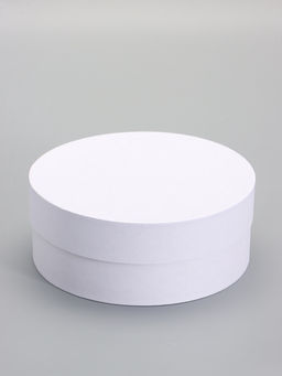 Коробка круглая подарочная белая, 20×8 см