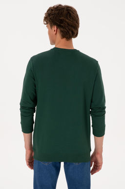 Erkek Bisiklet Yaka Regular Fit Koyu Ye_il Sweatshirt - U.s. polo assn фото 5