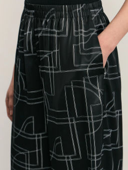 Атласные брюки с принтом / Zarina  фото 5