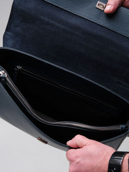 Мужская кожаная сумка Levi DBR 7115 насыщенный синий  фото 8