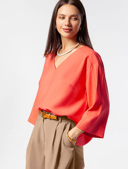 VILATTE / Свободная блузка из плотного лиоцелла