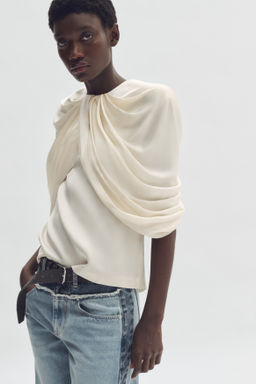 Top drapeado de sat?n - H&m фото 6