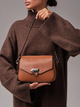 Женская сумка кросс-боди Azaro 3684 коричневый камень соло