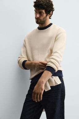 CONTRAST CHECK-TEXTURE SWEATSHIRT - Zara фото 7