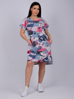 Туника "Блеск" розовая, трикотаж