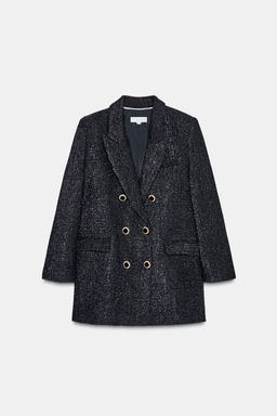 DOUBLE-BREASTED METALLIC THREAD BLAZER - Zara фото 8