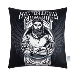 Подушка Этель Настоящему мужчине 40х40 см, велюр, 100% п/э