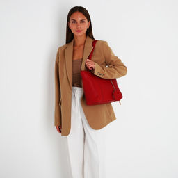 Сумка-тоут на молнии, цвет красный - Simaland фото 2