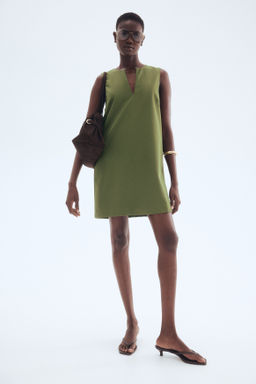 Vestido liso de sarga - H&m фото 8