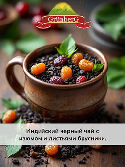 Виноградинка Черный ароматизированный чай "GRUNBERG" LITE "
