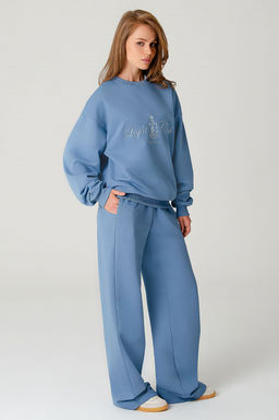 Арт. 2-540 Костюм женский с брюками 44-50 (4 шт) Цвет:Голубой - Калинка фото 5