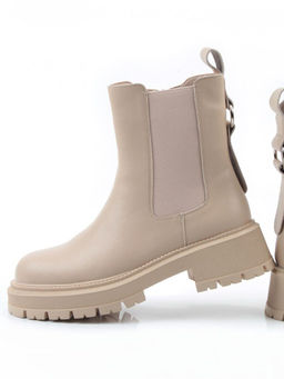 04-PAT160-2Z BEIGE Ботинки зимние женские (натуральная кожа, 100% шерсть)