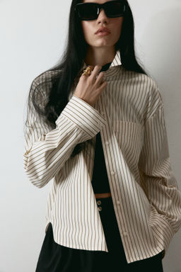 Camisa oversize de popelina - H&m фото 5