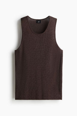 Camiseta sin mangas en punto vaporoso Regular Fit