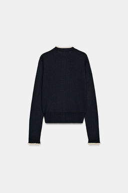 CARDIGAN WITH LACE TRIMS - Zara фото 15