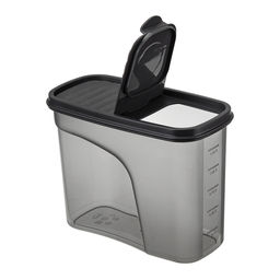 Банка для сыпучих продуктов пластмассовая Бест 1,5л, 9,5х19х14см, графитовый (Россия) - Домашняя мода фото 3