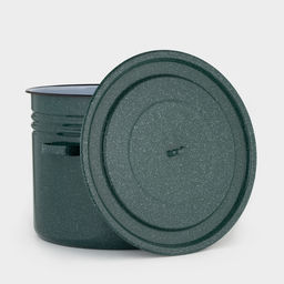 Бак эмалированный, 40 л, d=42 см, с крышкой, без декора, зелёный