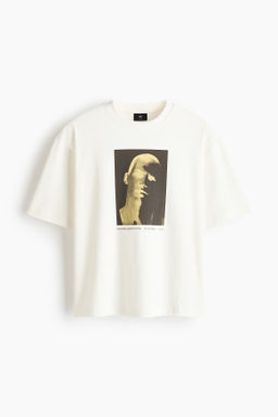 Camiseta boxy estampada en algod?n Relaxed Fit