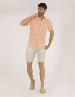 Bej Slim Fit Keten Kar___ml_ Beli Lastikli _ort - Pierre cardin фото 3