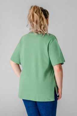 Арт. 31168 Футболка женская  50-60 (6 шт) Цвет:зеленый