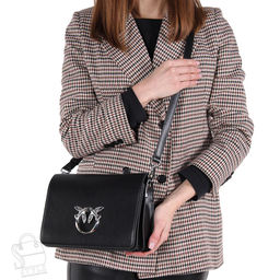 Сумка женская кожаная 1602Y black Polina&Eiterou/30 в Новосибирске