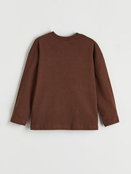 Bisiklet Yaka Bask?l? Erkek ?ocuk Ti??rt