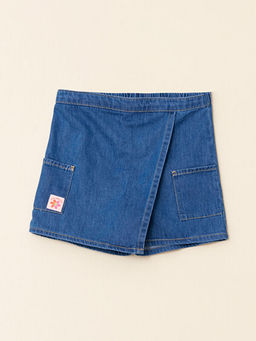 Basic K?z ?ocuk Jean ?ort Etek