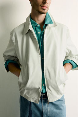 CAZADORA REGULAR FIT ALGOD?N LAVADO / Beige - Zara фото 5