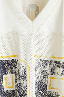 Camiseta de malla estampada Oversized Fit - H&m фото 8